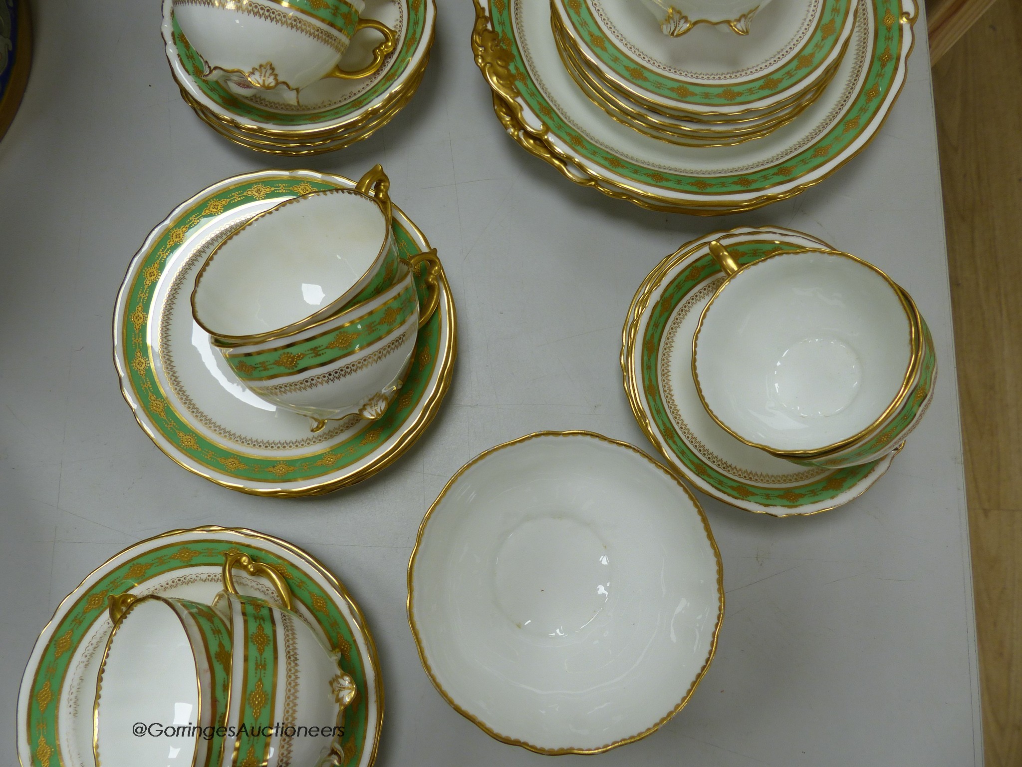 A Royal Crown Derby part tea set, Retailed by Osler, London